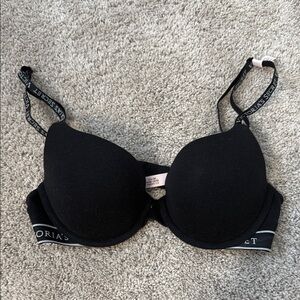 Victoria's Secret Black Bra with Logo Straps